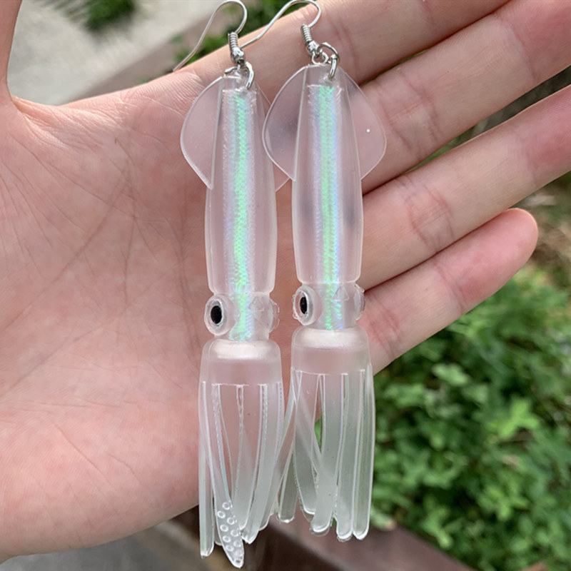 Soft Plastic Lure - Noctilucence/Color Tube Squid Soft Lure Angelausrüstung