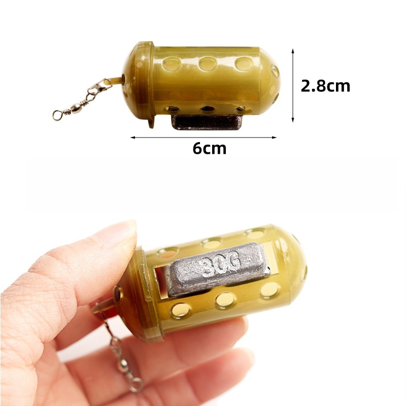 Fishing Equipment Bait - 6-teiliges Karpfenangel-Methodenfutterkörbchen-Set mit Gewichtsködertasche 30-50g Köderkorb