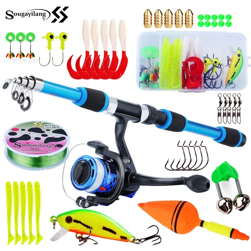 Fishing Equipment For Kids - Sougayilang Angelruten-Set für Kinder, komplette Kits