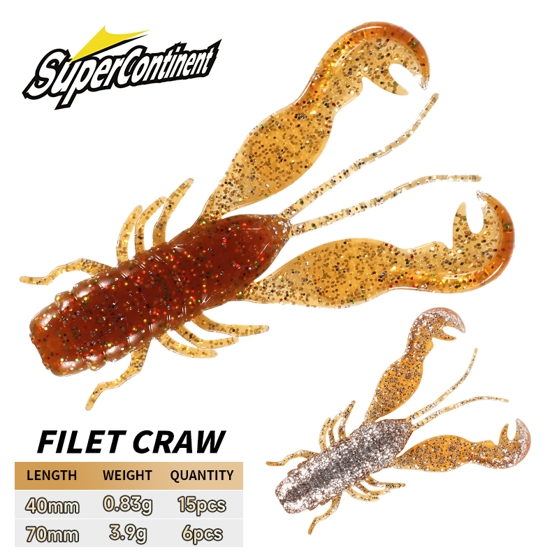 Soft Plastic Lure - 2023 Supercontinent Filet Craw Bait Barsch
